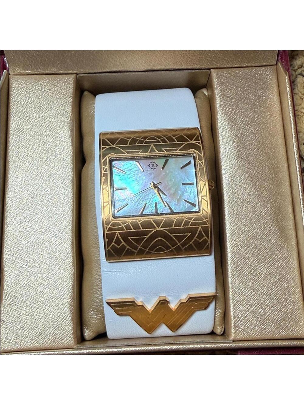 ✨ Nanette Lepore Gold & White Women’s Watch – Wonder Woman Edition ✨
